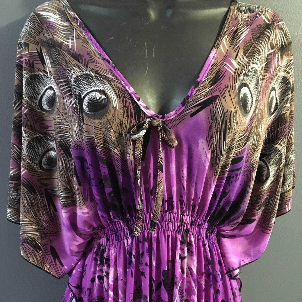 Peacock 🦚 can be worn as a top, beach cover up , mini dress